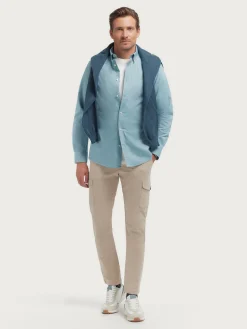 Alvaro Moreno Franela|CAMISA FLANNEL TWILL Azul