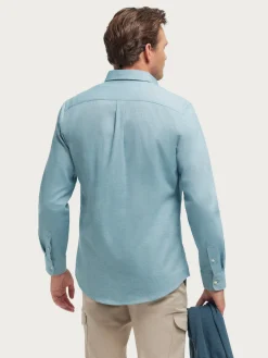 Alvaro Moreno Franela|CAMISA FLANNEL TWILL Azul