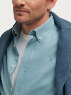 Alvaro Moreno Franela|CAMISA FLANNEL TWILL Azul