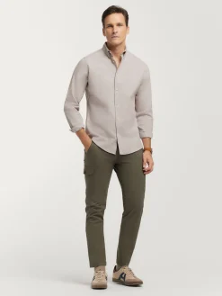 Alvaro Moreno Franela|CAMISA FLANNEL TWILL Beige