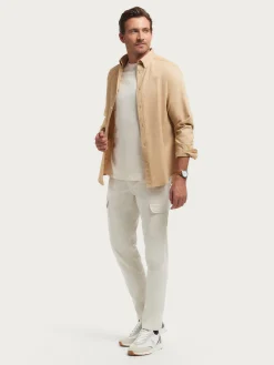 Alvaro Moreno Franela|CAMISA FLANNEL TWILL Camel