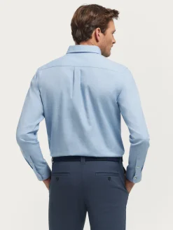 Alvaro Moreno Franela|CAMISA FLANNEL TWILL Celeste