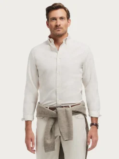Alvaro Moreno Franela|CAMISA FLANNEL TWILL Crudo
