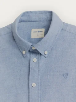 Alvaro Moreno Camisas|CAMISA FLANNEL TWILL KIDS Azul