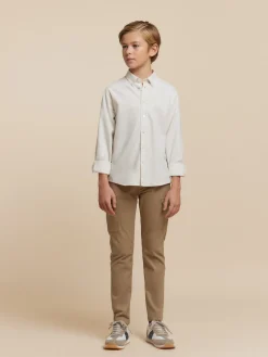 Alvaro Moreno Camisas|CAMISA FLANNEL TWILL KIDS Crudo