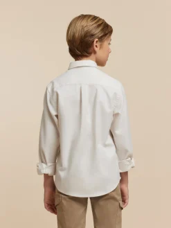 Alvaro Moreno Camisas|CAMISA FLANNEL TWILL KIDS Crudo