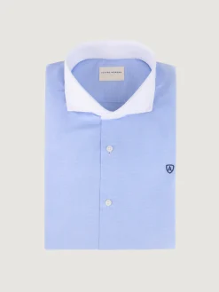 Alvaro Moreno Camisas Vestir|Camisas Vestir|CAMISA MICRO C. BLANCO Celeste