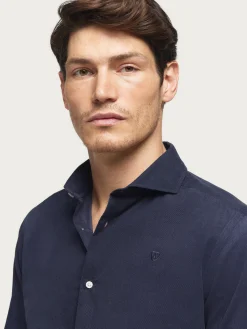 Alvaro Moreno Casual|CAMISA MICROPANA JACK AZUL MARINO