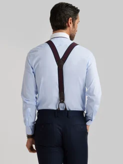 Alvaro Moreno Camisas Vestir|Camisas Vestir|CAMISA MIL RAYAS C. BLANCO Celeste