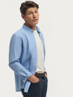 Alvaro Moreno Oxford|CAMISA OXFORD CHAMBRAY Celeste