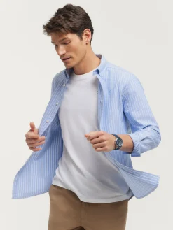 Alvaro Moreno Oxford|CAMISA OXFORD CLUB Azul