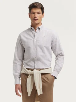 Alvaro Moreno Oxford|CAMISA OXFORD CLUB Beige