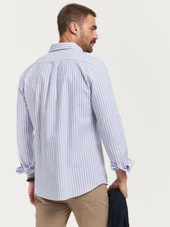 Alvaro Moreno Oxford|CAMISA OXFORD FANCY STR Azul