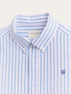 Alvaro Moreno Oxford|CAMISA OXFORD FANCY STR Azul