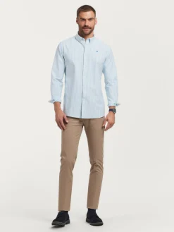 Alvaro Moreno Oxford|CAMISA OXFORD FANCY STR Verde