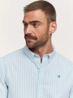 Alvaro Moreno Oxford|CAMISA OXFORD FANCY STR Verde