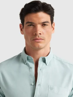 Alvaro Moreno Oxford|CAMISA OXFORD POCKET DYE Verde Agua