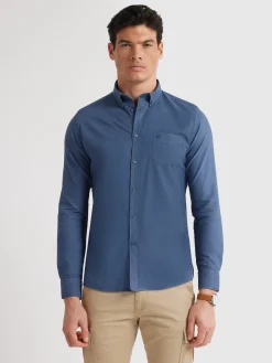 Alvaro Moreno Oxford|CAMISA OXFORD POCKET DYE Azul