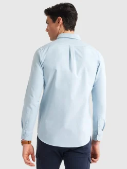 Alvaro Moreno Oxford|CAMISA OXFORD POCKET DYE Celeste