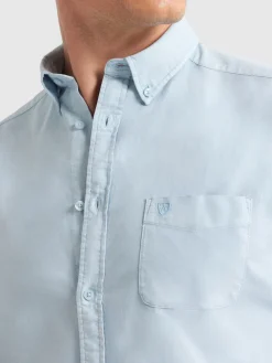 Alvaro Moreno Oxford|CAMISA OXFORD POCKET DYE Celeste