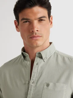 Alvaro Moreno Oxford|CAMISA OXFORD POCKET DYE Verde