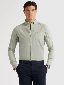 Alvaro Moreno Oxford|CAMISA OXFORD POCKET DYE Verde