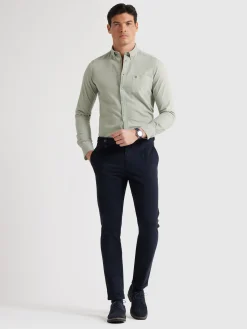Alvaro Moreno Oxford|CAMISA OXFORD POCKET DYE Verde