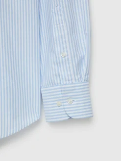 Alvaro Moreno Oxford|CAMISA OXFORD RAYAS BASIC Celeste
