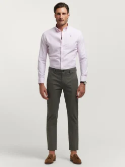Alvaro Moreno Oxford|CAMISA OXFORD RAYAS Rosa