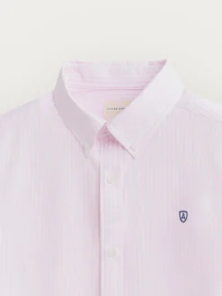 Alvaro Moreno Oxford|CAMISA OXFORD RAYAS Rosa
