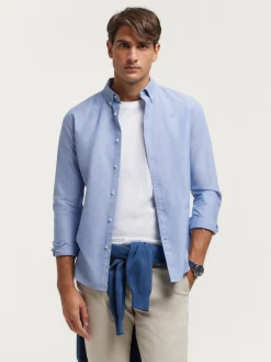 Alvaro Moreno Oxford|CAMISA OXFORD SOLID Azul