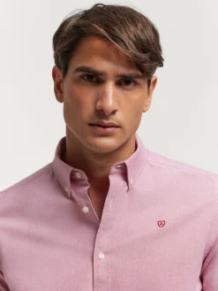 Alvaro Moreno Oxford|CAMISA OXFORD SOLID Burdeos