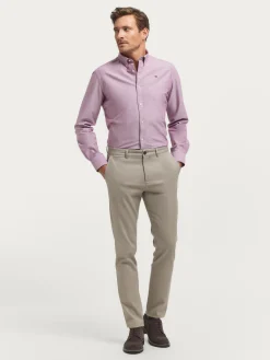 Alvaro Moreno Oxford|CAMISA OXFORD SOLID Burdeos