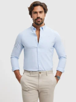 Alvaro Moreno Oxford|CAMISA OXFORD SOLID Celeste