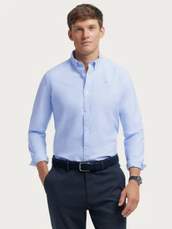 Alvaro Moreno Oxford|CAMISA OXFORD SOLID Celeste