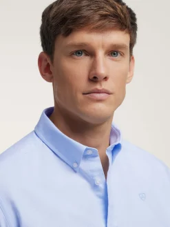 Alvaro Moreno Oxford|CAMISA OXFORD SOLID Celeste