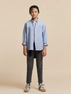 Alvaro Moreno Camisas|CAMISA OXFORD SOLID KIDS Azul