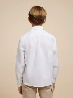 Alvaro Moreno Camisas|CAMISA OXFORD SOLID KIDS Blanco