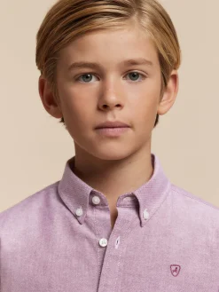 Alvaro Moreno Camisas|CAMISA OXFORD SOLID KIDS Burdeos