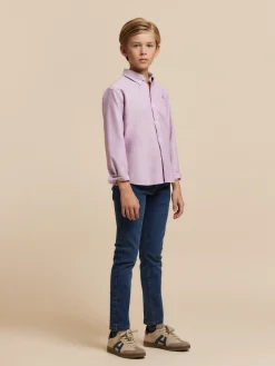 Alvaro Moreno Camisas|CAMISA OXFORD SOLID KIDS Burdeos