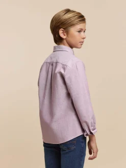 Alvaro Moreno Camisas|CAMISA OXFORD SOLID KIDS Burdeos