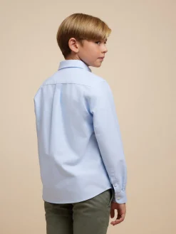 Alvaro Moreno Camisas|CAMISA OXFORD SOLID KIDS Celeste