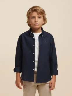 Alvaro Moreno Camisas|CAMISA OXFORD SOLID KIDS Azul Marino