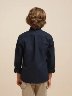 Alvaro Moreno Camisas|CAMISA OXFORD SOLID KIDS Azul Marino