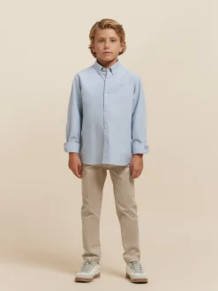 Alvaro Moreno Camisas|CAMISA OXFORD SOLID KIDS Azul