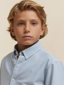 Alvaro Moreno Camisas|CAMISA OXFORD SOLID KIDS Azul