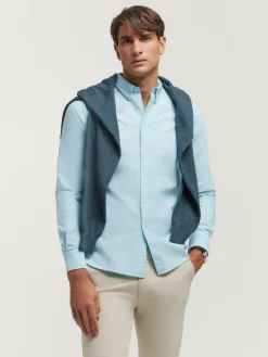 Alvaro Moreno Oxford|CAMISA OXFORD SOLID Verde Agua