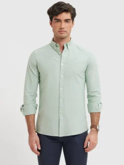 Alvaro Moreno Oxford|CAMISA OXFORD SOLID Verde