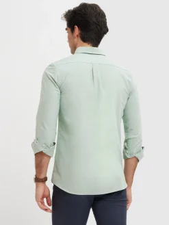 Alvaro Moreno Oxford|CAMISA OXFORD SOLID Verde