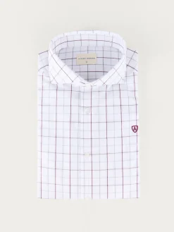 Alvaro Moreno Casual|CAMISA POPELIN CUADROS Burdeos